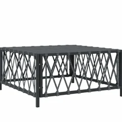 vidaXL Tuintafel 70x70x34 cm geweven stof antracietkleurig