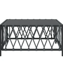 vidaXL Tuintafel 70x70x34 cm geweven stof antracietkleurig