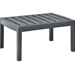 vidaXL Tuintafel 78x55x38 cm kunststof antracietkleurig
