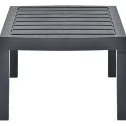 vidaXL Tuintafel 78x55x38 cm kunststof antracietkleurig