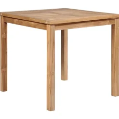 vidaXL Tuintafel 80x80x77 cm massief teakhout