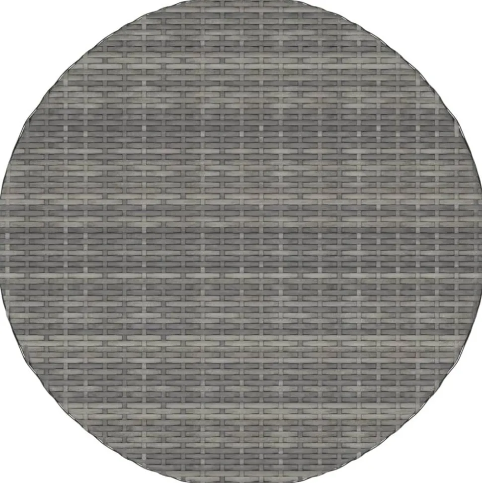 vidaXL Tuintafel 70x70x73 cm poly rattan grijs