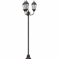 vidaXL Tuinverlichting Brons 57 x 49 x 241 cm Aluminium en Glas