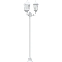 vidaXL Tuinverlichting Wit 57 x 49 x 241 cm Aluminium en Glas
