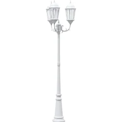 vidaXL Tuinverlichting Wit 61 x 53 x 235 cm Aluminium en Glas