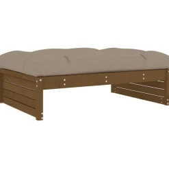 vidaXL Tuinvoetenbank 120x80 cm massief grenenhout honingbruin
