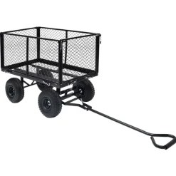 vidaXL Tuinwagen 350 kg zwart