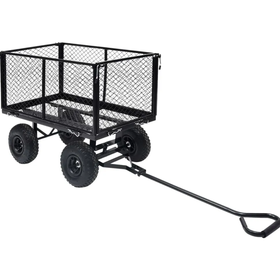 vidaXL Tuinwagen 350 kg zwart