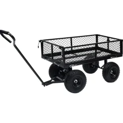 vidaXL Tuinwagen 250 kg zwart