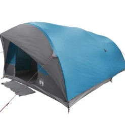 vidaXL Tunnel tent met dak met opslag Blauw 500 x 348 x 200 cm taft
