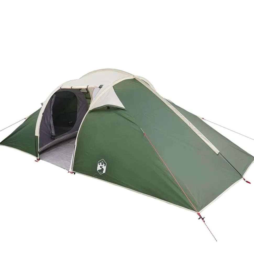 vidaXL Tunnel tent met dak met opslag Groen 510 x 240 x 156 cm taft