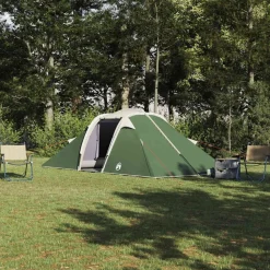 vidaXL Tunnel tent met dak met opslag Groen 510 x 240 x 156 cm taft