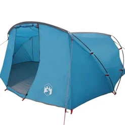 vidaXL Tunnel Tent 4-Person met dak Blauw en Grijs 318 x 275 x 140 cm