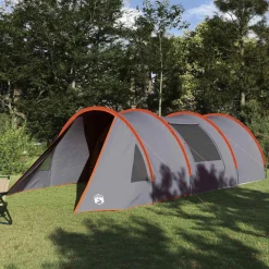 vidaXL Tunnel Tent 4-Person met dak Grijs en Oranje 778 x 356 x 210 cm