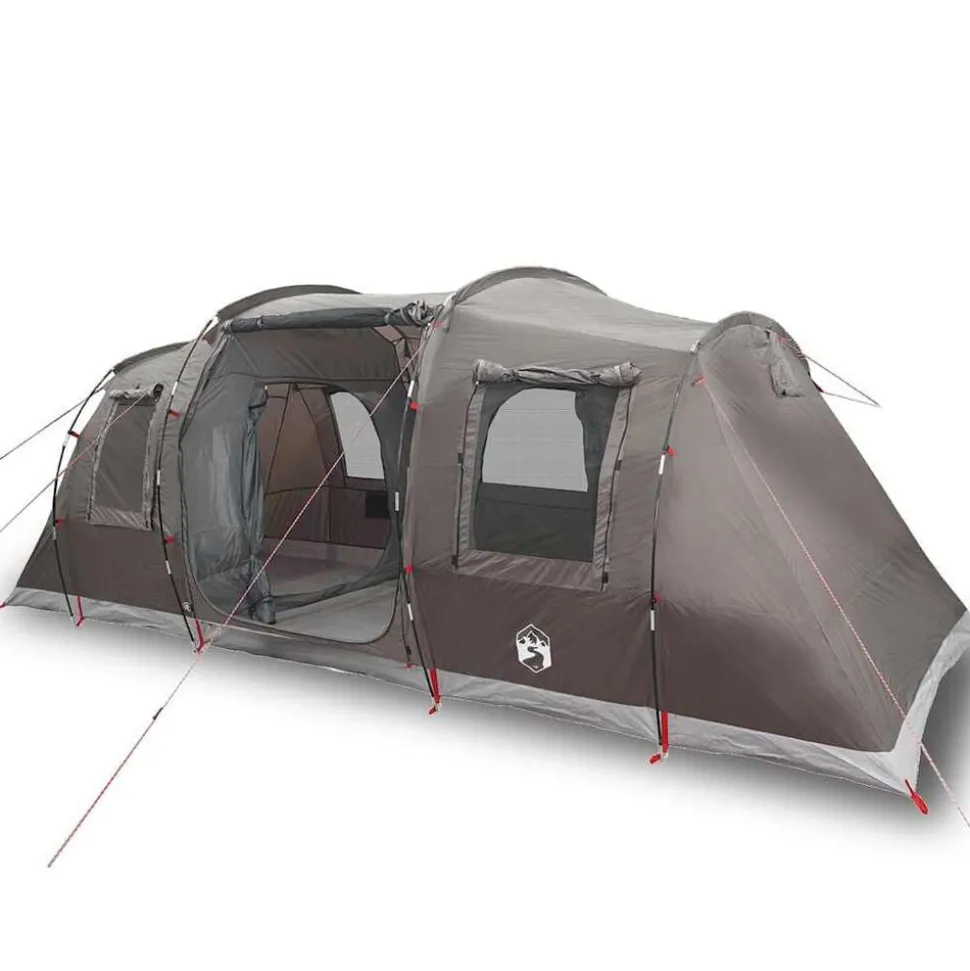 vidaXL Tunneltent 4-persoons waterdicht bruin
