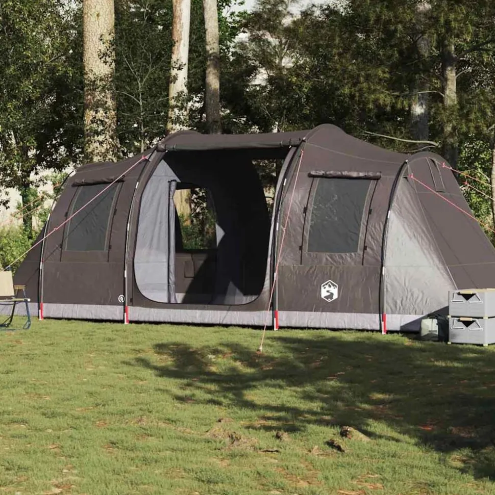 vidaXL Tunneltent 4-persoons waterdicht bruin