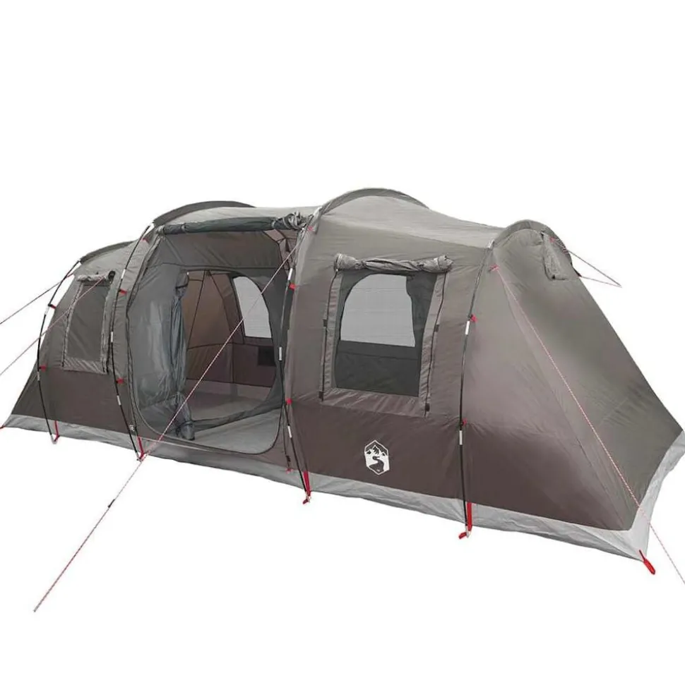 vidaXL Tunneltent 4-persoons waterdicht bruin