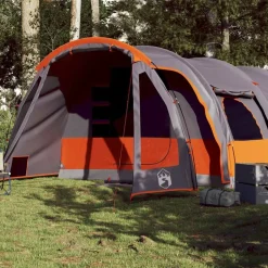 vidaXL Tunneltent 8-persoons waterdicht grijs