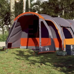 vidaXL Tunneltent 8-persoons waterdicht grijs