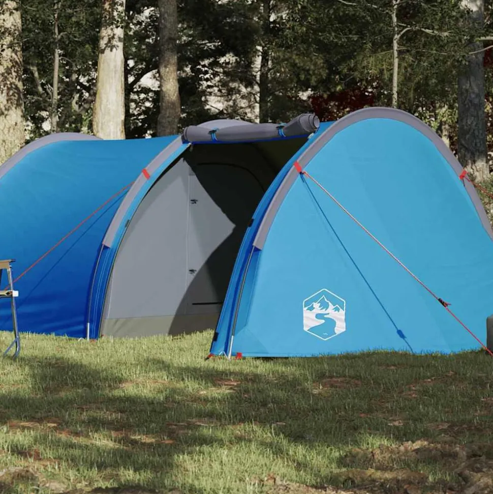 vidaXL Tunneltent 4-persoons waterdicht blauw