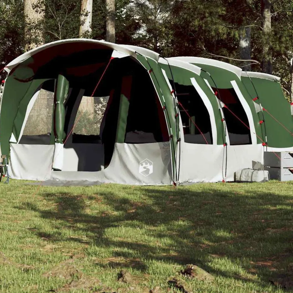 vidaXL Tunneltent 8-persoons waterdicht groen