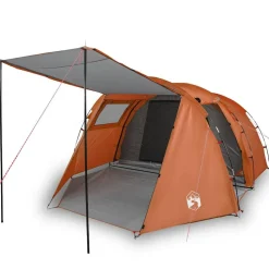 vidaXL Tunneltent 4-persoons waterdicht grijs en oranje