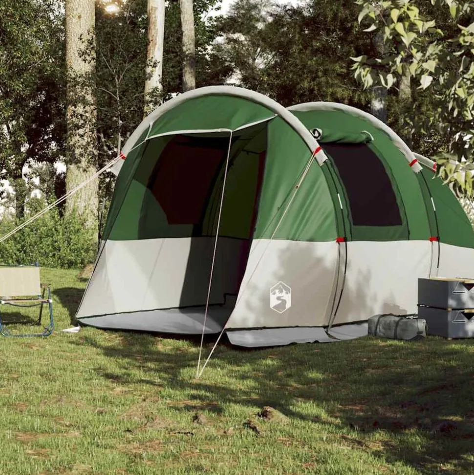 vidaXL Tunneltent 4-persoons waterdicht groen