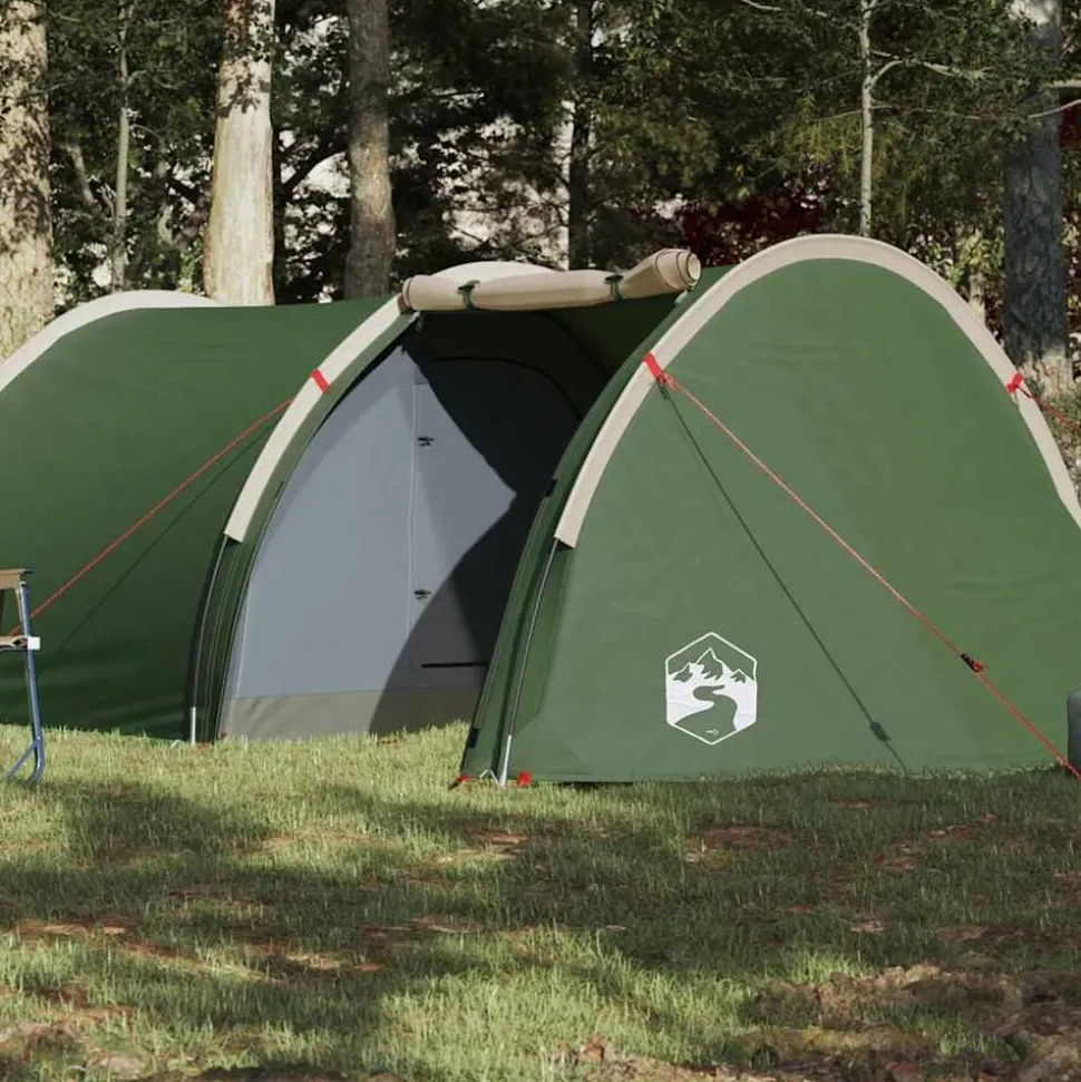 vidaXL Tunneltent 4-persoons waterdicht groen
