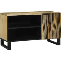 vidaXL TV Eenheden Bruin 80 x 33 x 46 cm Bewerkt hout