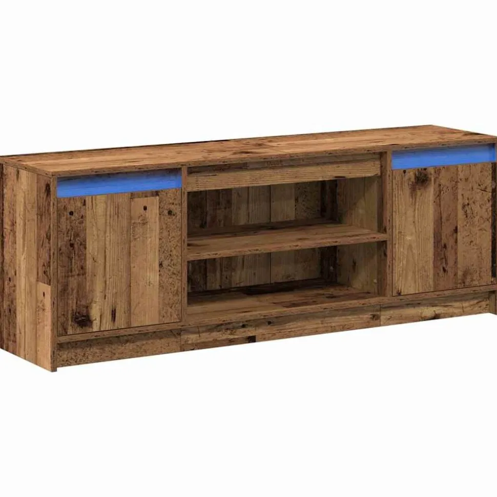 vidaXL TV Eenheden Bruin 139,5 x 34 x 50 cm Bewerkt hout