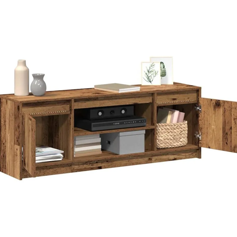 vidaXL TV Eenheden Bruin 139,5 x 34 x 50 cm Bewerkt hout