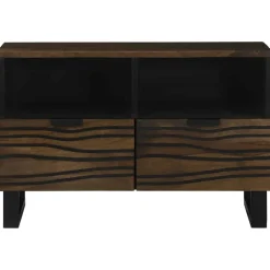 vidaXL TV Eenheden met lade Walnotenhout 70 x 33 x 46 cm Bewerkt hout