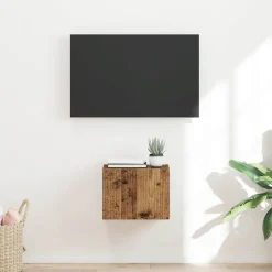 vidaXL TV Wandkast Oud Hout 39 x 31 x 29,5 cm Bewerkt hout