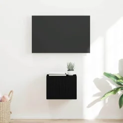 vidaXL TV Wandkast Wandgemonteerd Zwart 39 x 31 x 29,5 cm Bewerkt hout