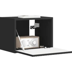 vidaXL TV Wandkast Wandgemonteerd Zwart 39 x 31 x 29,5 cm Bewerkt hout