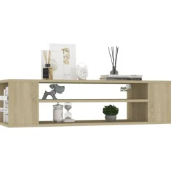 vidaXL Tv-hangmeubel 100x30x26,5 cm bewerkt hout sonoma eikenkleurig