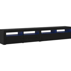vidaXL TV-kast 2 pcs Zwart Eiken 240 x 35 x 40 cm Bewerkt hout