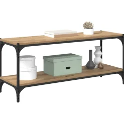 vidaXL TV-kast Artisan Eiken 100x33x41cm Gemonteerd hout en ijzer