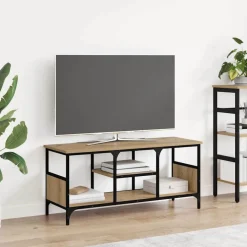 vidaXL TV-kast Artisan Eiken 100 x 35 x 45 cm Gemonteerd hout en ijzer