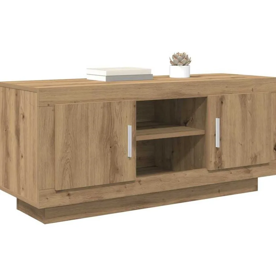 vidaXL TV-kast Artisan Eiken 102 x 35 x 45 cm Bewerkt hout