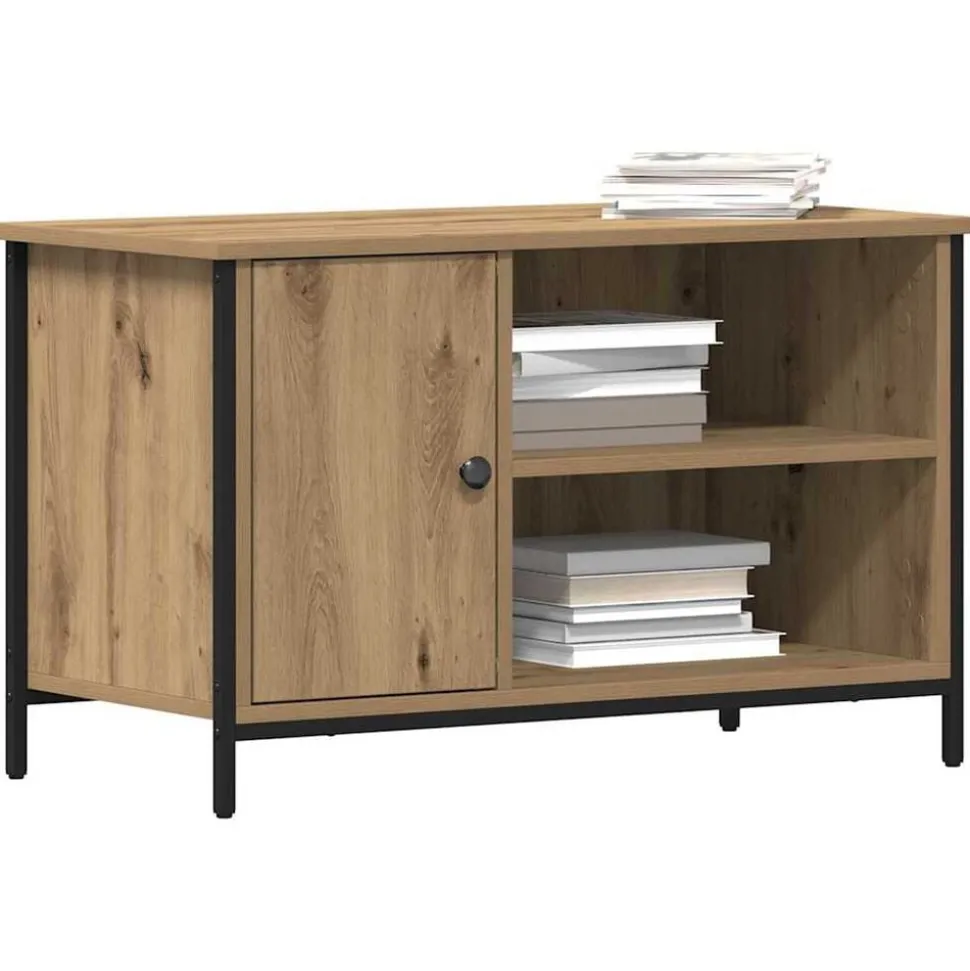 vidaXL TV-kast artisanaal eikenkleurig 80 x 40 x 50 cm Bewerkt hout