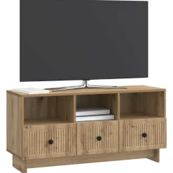 vidaXL TV-kast Artisanaal eiken 102 x 34,5 x 50 cm Bewerkt hout