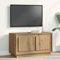 vidaXL TV-kast artisanaal eikenkleurig 80 x 35 x 45 cm Bewerkt hout