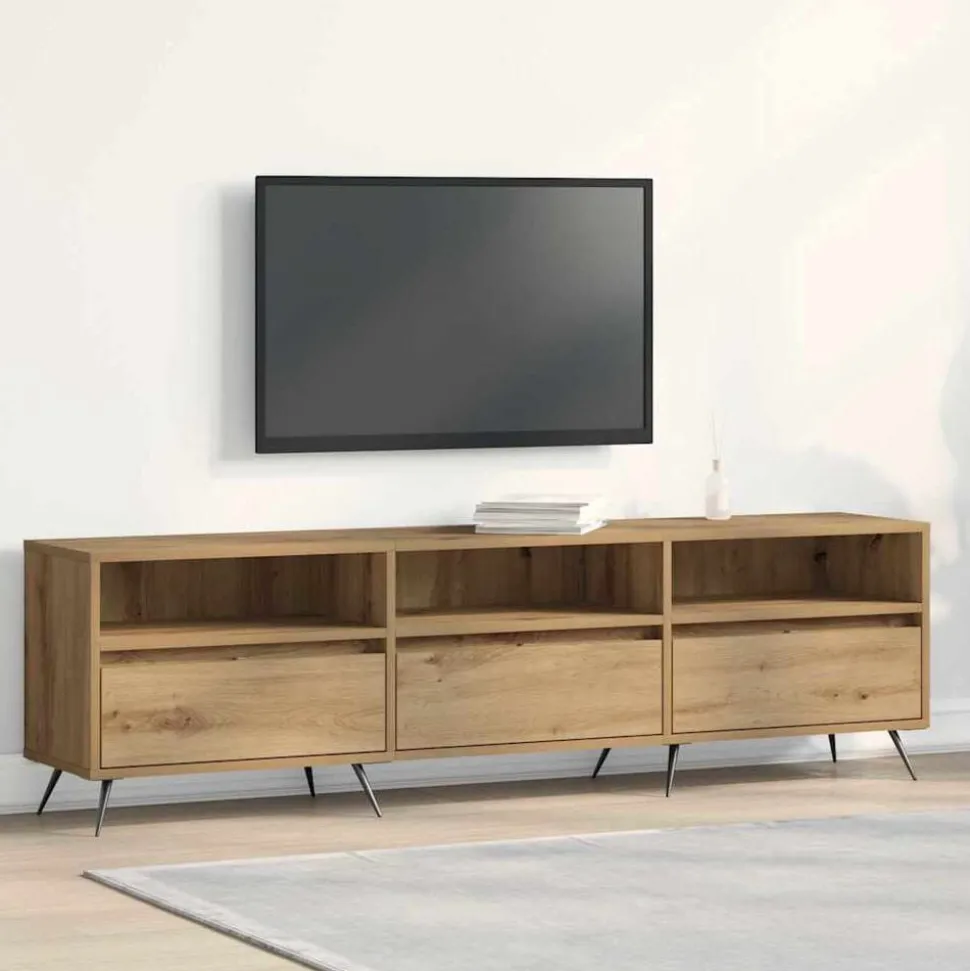 vidaXL TV-kast artisanaal eikenkleurig 150 x 30 x 44,5 cm Bewerkt hout