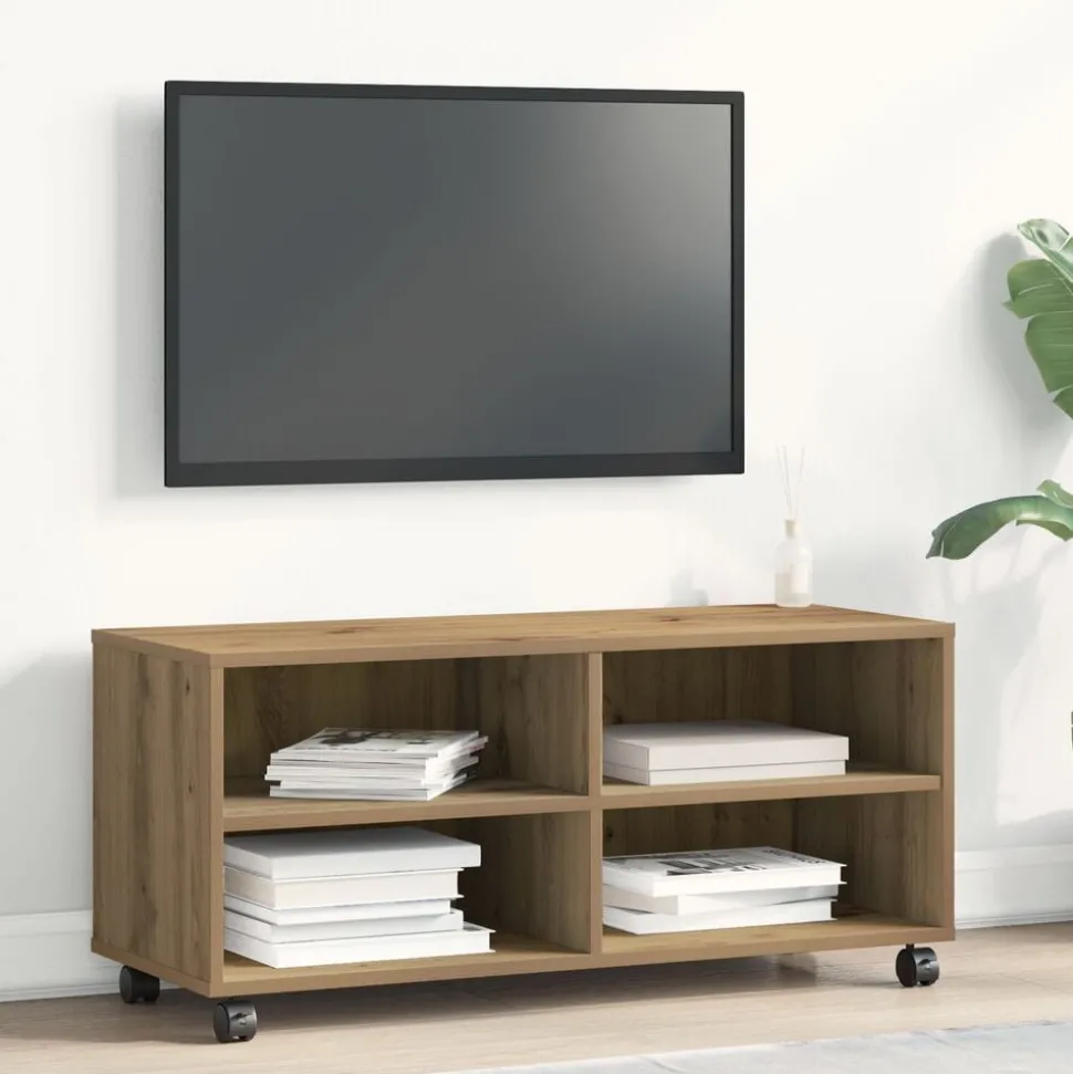vidaXL TV-kast Bruin 90 x 35 x 40,5 cm Bewerkt hout