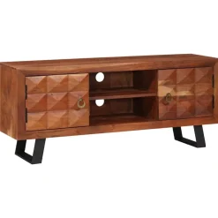 vidaXL TV-kast Honingbruin 112 x 30 x 48 cm Massief acaciahout