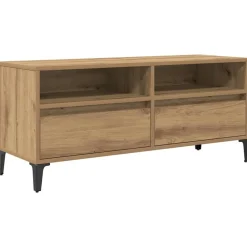 vidaXL TV-kast met lade Artisan Eiken 100 x 34,5 x 44,5 cm