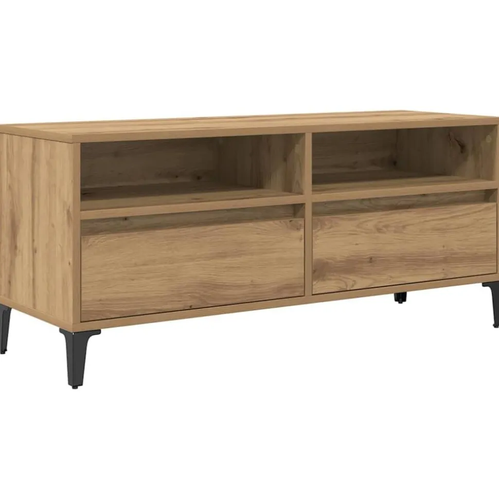 vidaXL TV-kast met lade Artisan Eiken 100 x 34,5 x 44,5 cm