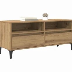 vidaXL TV-kast met lade Artisan Eiken 100 x 34,5 x 44,5 cm