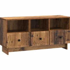 vidaXL TV-kast met lade Oud hout 102 x 34,5 x 50 cm Bewerkt hout